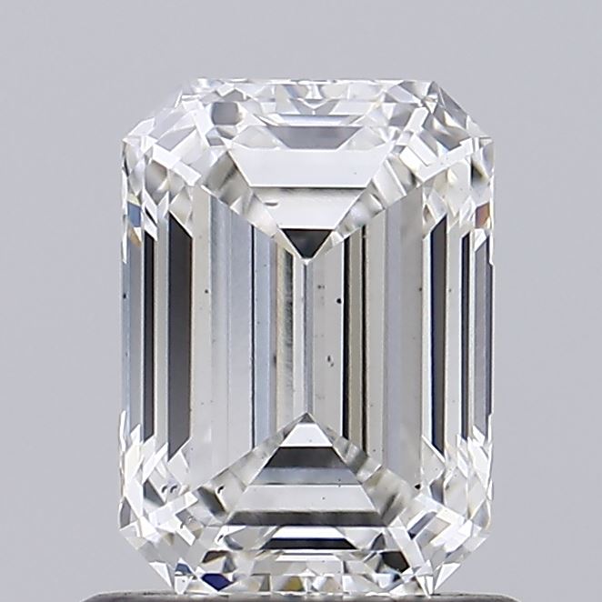 1.08 Carat Emerald Lab Diamond with  Cut Diamond in 14KT  view 1
