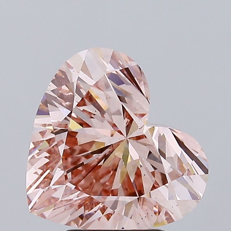 4.07 Carat Heart Lab Diamond with  Cut Diamond in 14KT  view 1
