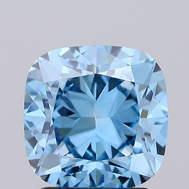 2.0 Carat Cushion Lab Diamond with  Cut Diamond in 14KT  view 1
