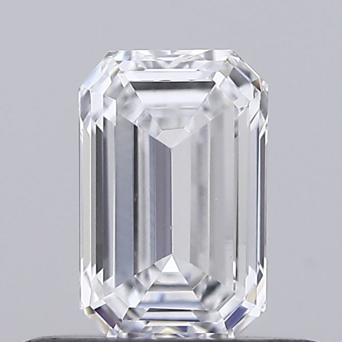 0.41 Carat Emerald Lab Diamond with  Cut Diamond in 14KT  view 1
