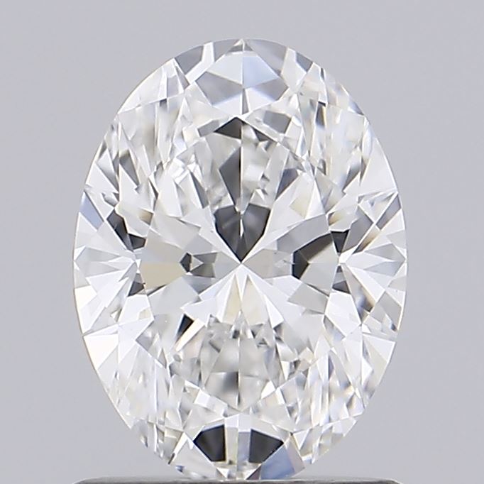 1.02 Carat Oval Lab Diamond with  Cut Diamond in 14KT  view 1
