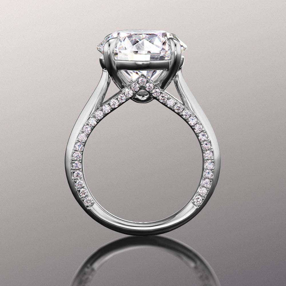 Round Cut The Monet Ring with Lab Grown Diamond in 14KT White Gold view 4
