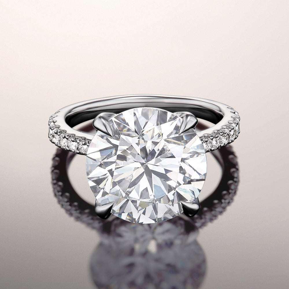 The Cassatt Ring with Round Cut Diamond in 14KT Platinum view 1
