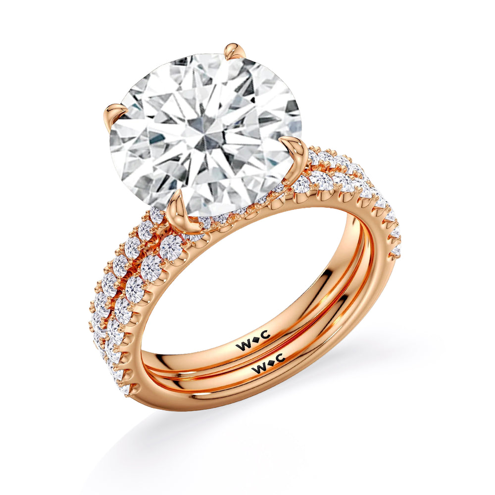 Round Cut The Cassatt Ring with Lab Grown Diamond in 14KT Rose Gold view 5
