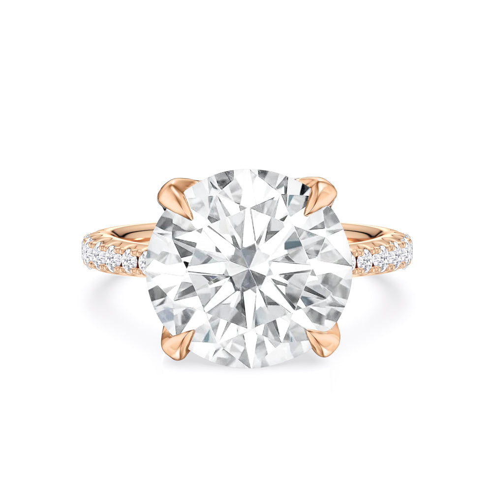 Round Cut The Cassatt Ring with Lab Grown Diamond in 14KT Rose Gold view 2
