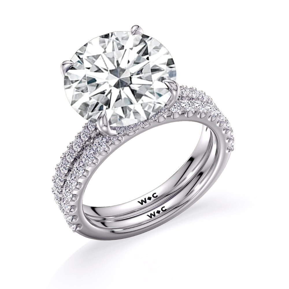 Round Cut The Cassatt Ring with Lab Grown Diamond in 14KT Platinum view 5
