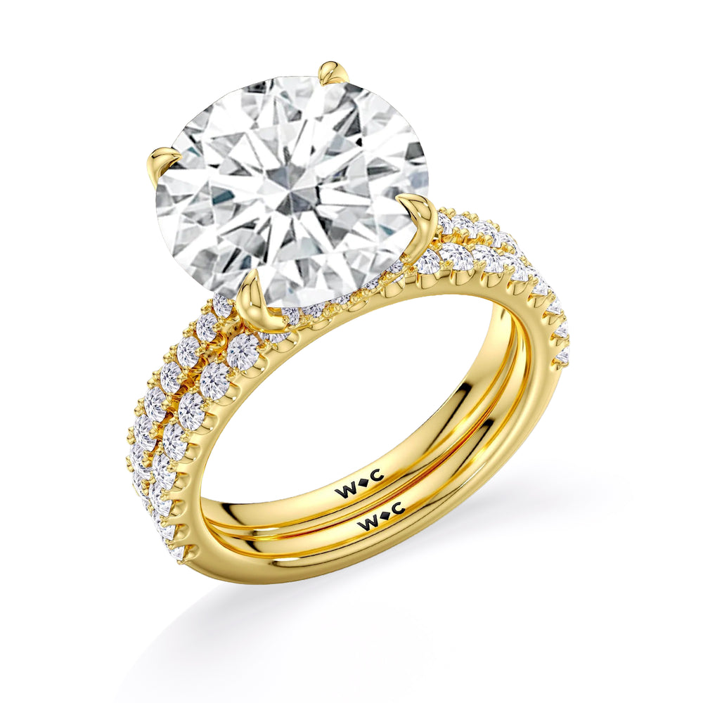 Round Cut The Cassatt Ring with Lab Grown Diamond in 14KT Yellow Gold view 5
