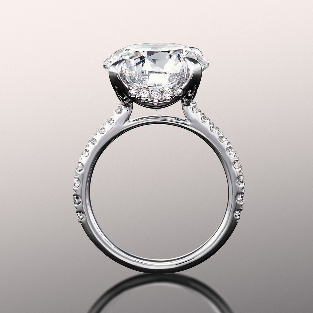 The Cassatt Ring with Round Cut Diamond in 14KT Platinum view 4
