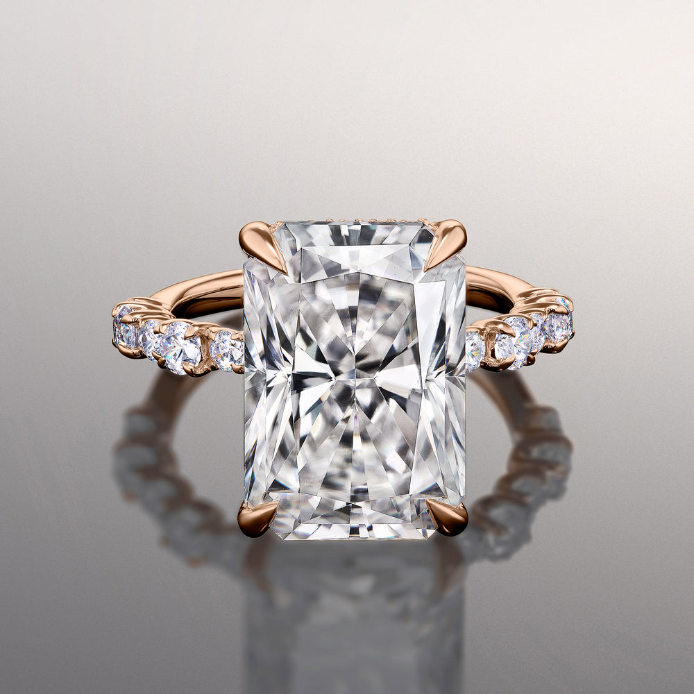 Radiant Cut The Warhol Ring with Lab Grown Diamond in 14KT Rose Gold view 1
