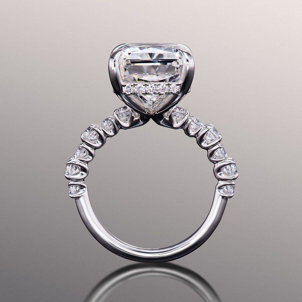 Radiant Cut The Warhol Ring with Lab Grown Diamond in 14KT White Gold view 4
