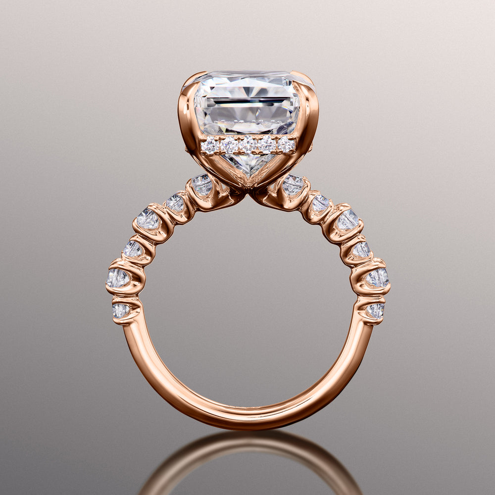 Radiant Cut The Warhol Ring with Lab Grown Diamond in 14KT Rose Gold view 4
