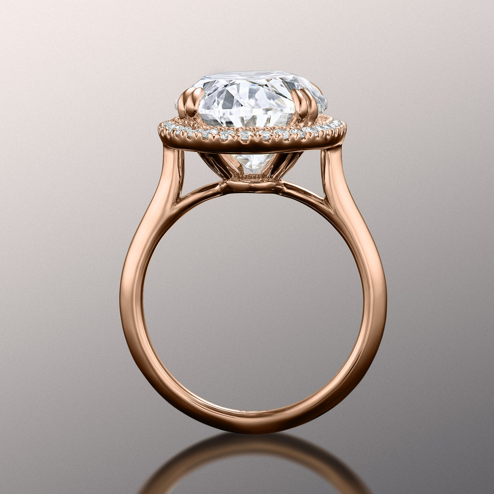 Oval Cut The van Gogh Ring with Lab Grown Diamond in 14KT Rose Gold view 4

