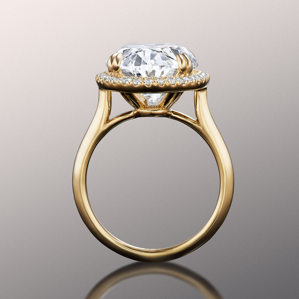 Oval Cut The van Gogh Ring with Lab Grown Diamond in 14KT Yellow Gold view 4

