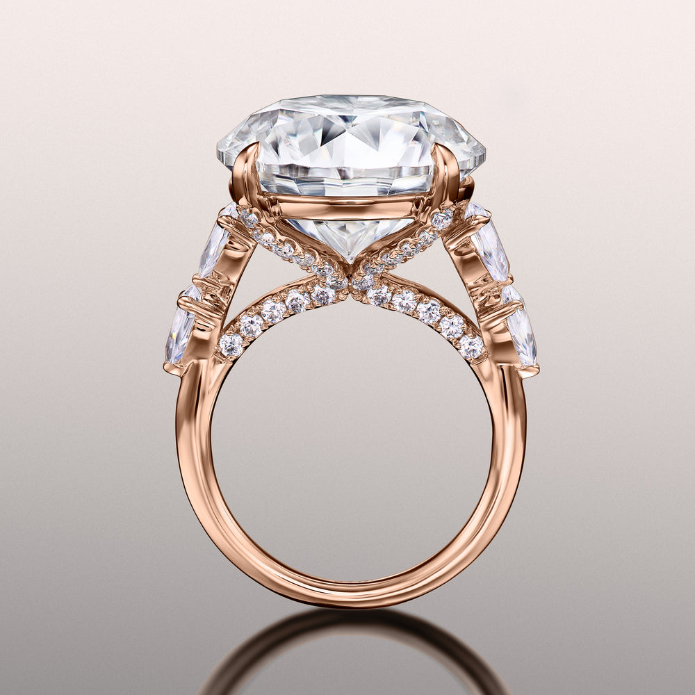 Round Cut The Morisot Ring with Lab Grown Diamond in 14KT Rose Gold view 4
