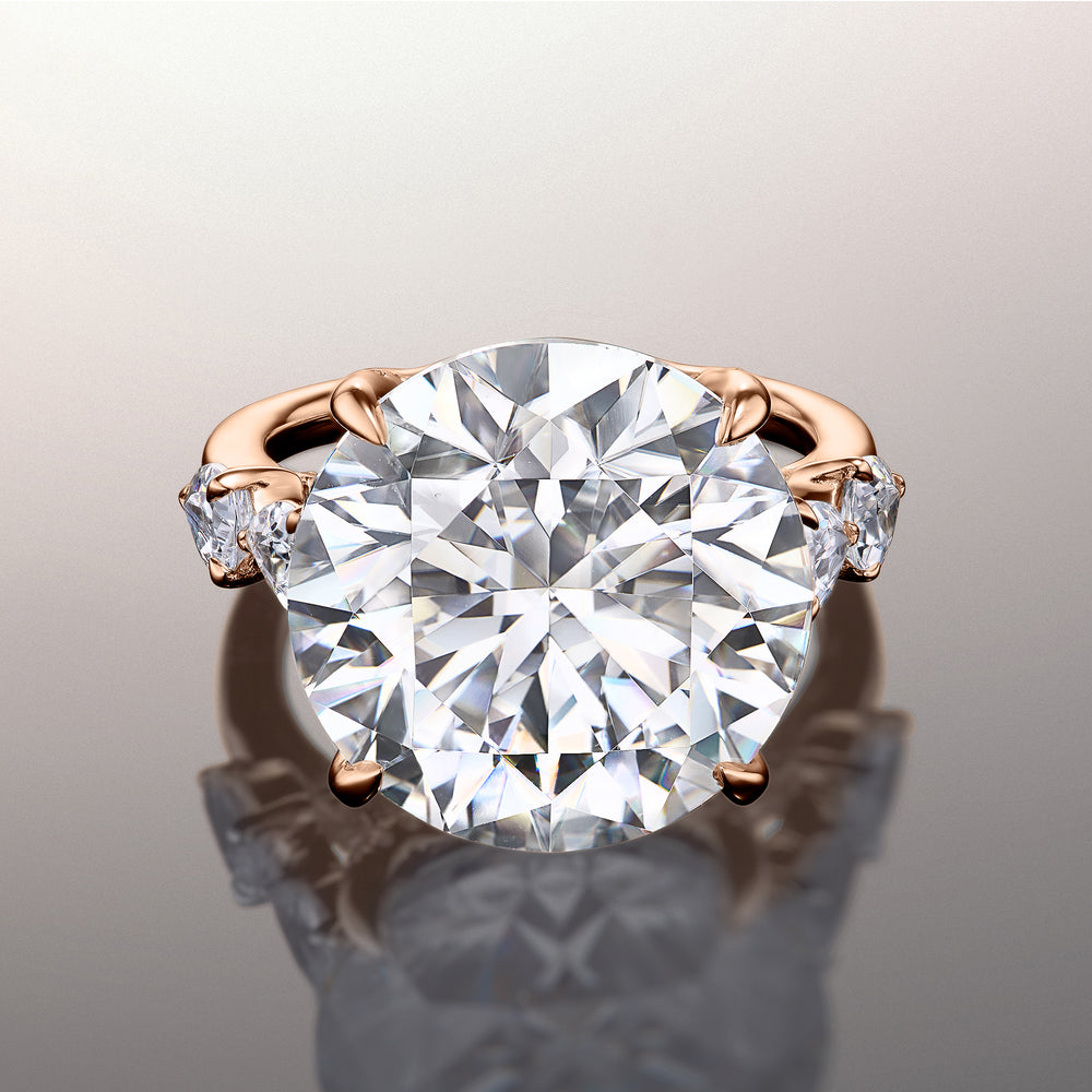 Round Cut The Morisot Ring with Lab Grown Diamond in 14KT Rose Gold view 1
