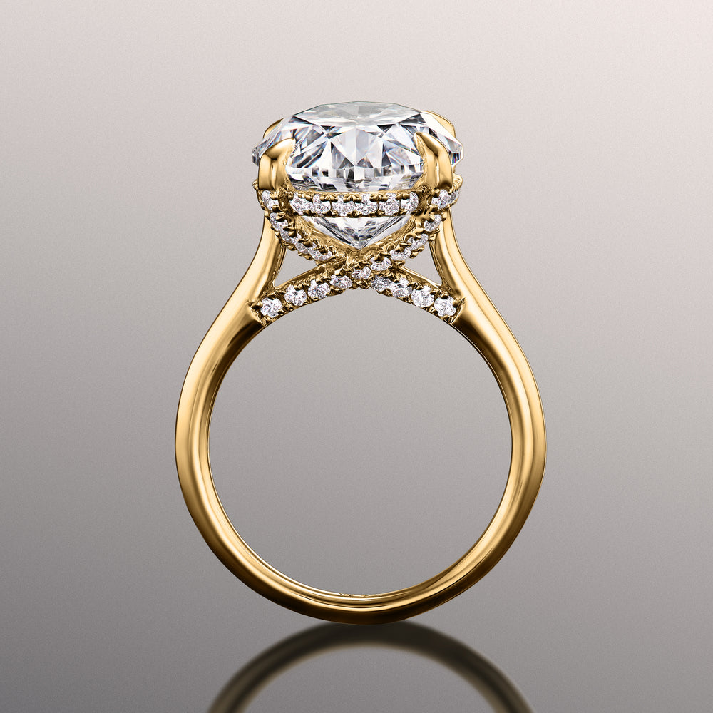 Oval Cut The Delacroix Ring with Lab Grown Diamond in 14KT Yellow Gold view 4
