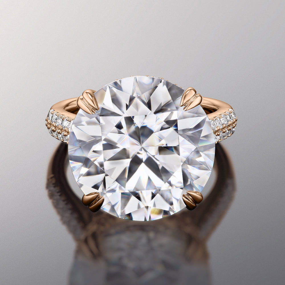 The Rembrandt Ring with Round Cut Diamond in 14KT Rose Gold view 1
