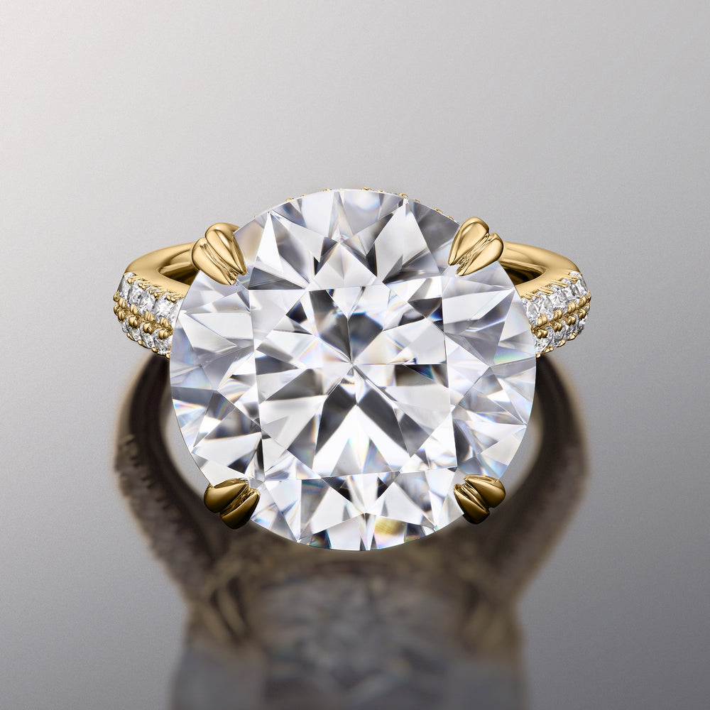 The Rembrandt Ring with Round Cut Diamond in 14KT Yellow Gold view 1
