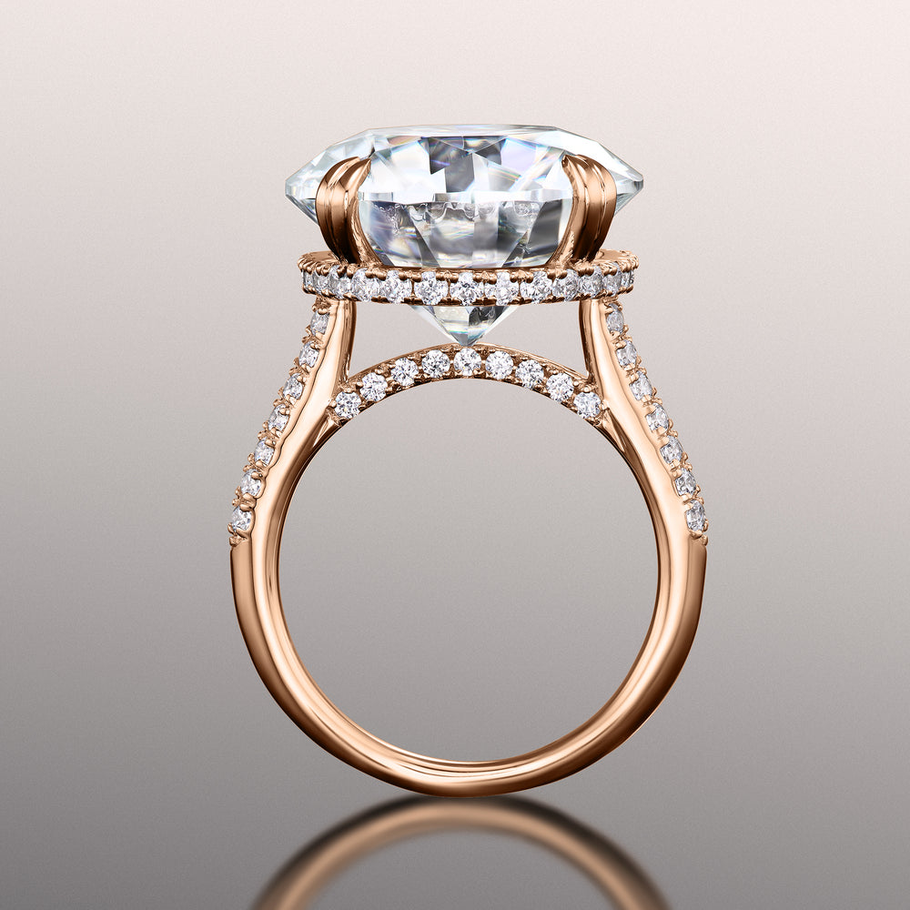 Round Cut The Rembrandt Ring with Lab Grown Diamond in 14KT Rose Gold view 4
