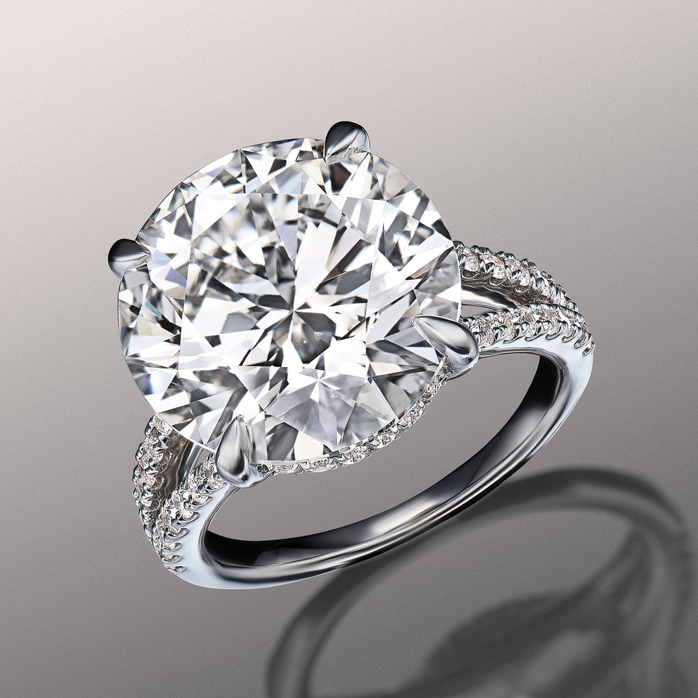 The Pollock Ring with Round Cut Diamond in 14KT Platinum view 3
