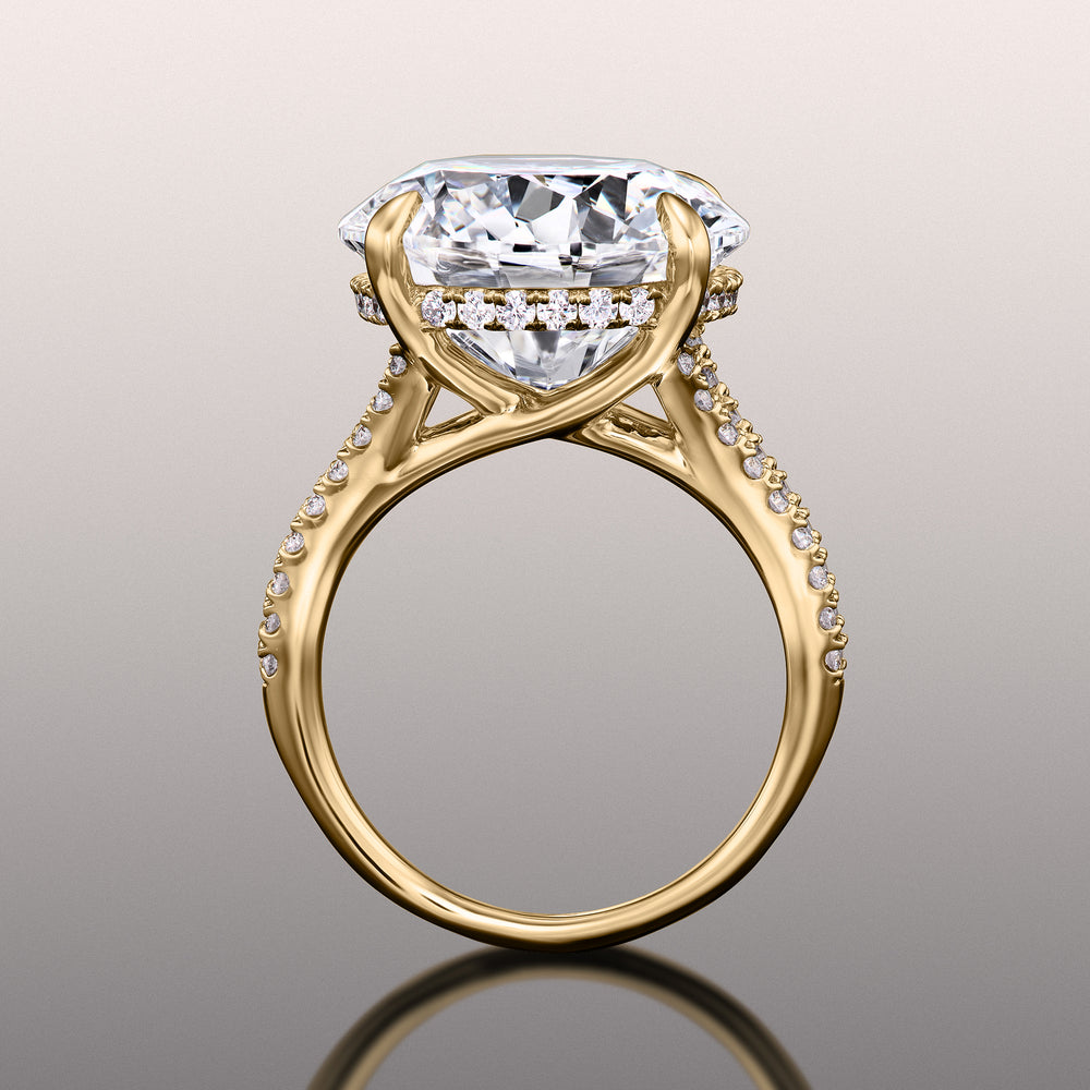 The Pollock Ring with Round Cut Diamond in 14KT Yellow Gold view 4
