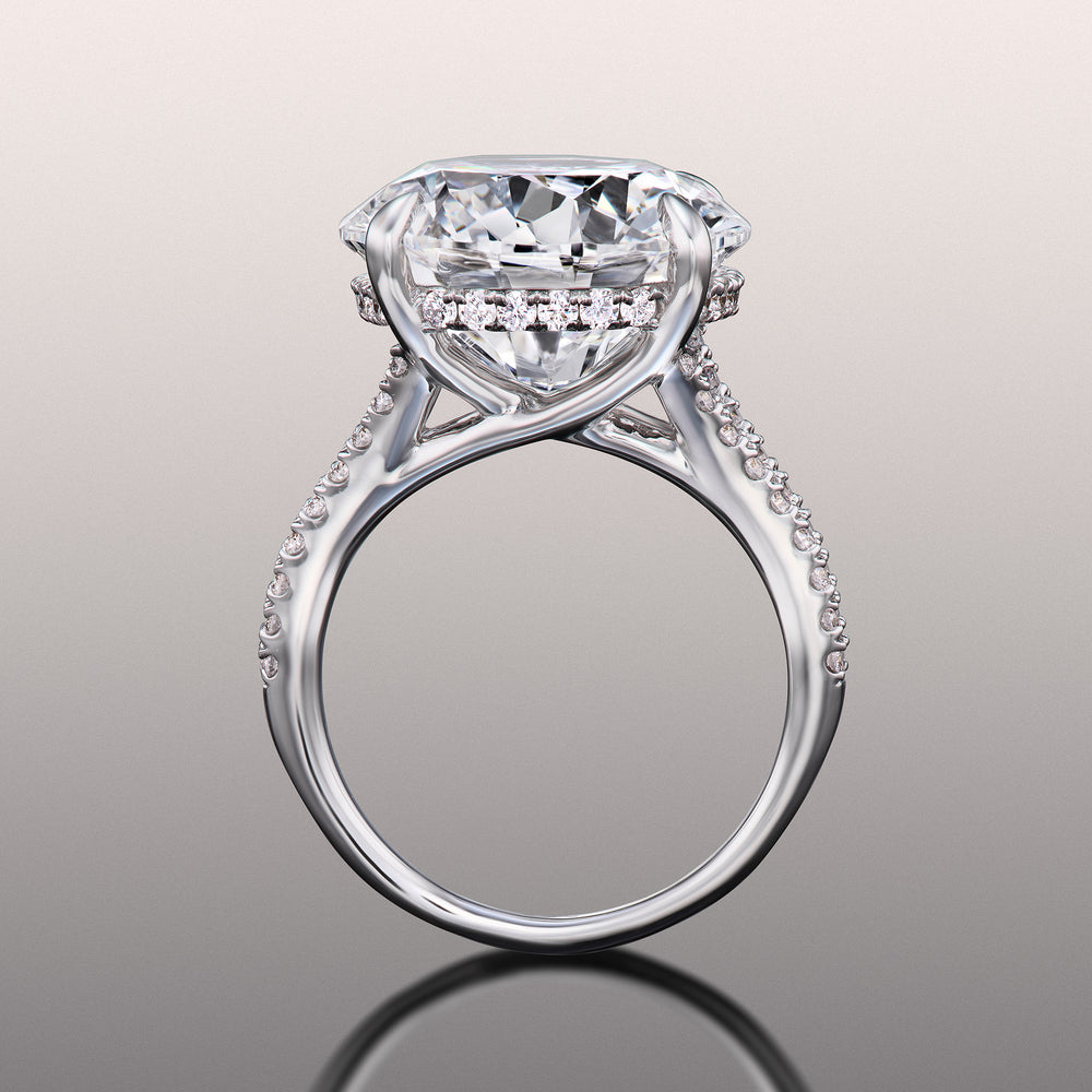 The Pollock Ring with Round Cut Diamond in 14KT Platinum view 4
