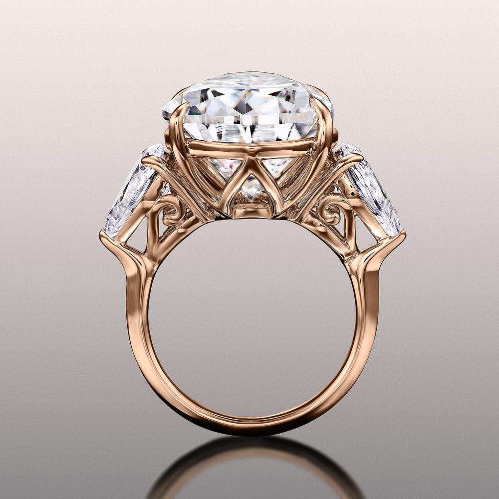 Pear Cut The Goya Ring with Lab Grown Diamond in 14KT Rose Gold view 4
