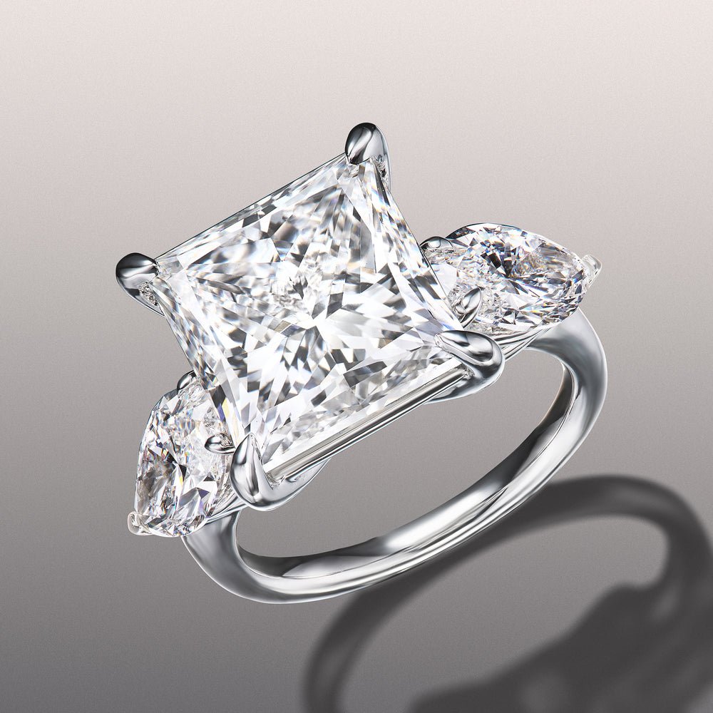 Princess Cut The Degas Ring with Lab Grown Diamond in 14KT White Gold view 3
