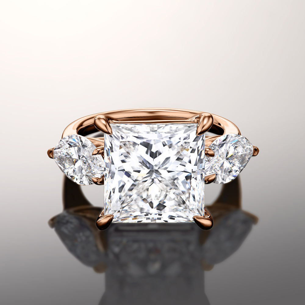 Princess Cut The Degas Ring with Lab Grown Diamond in 14KT Rose Gold view 1
