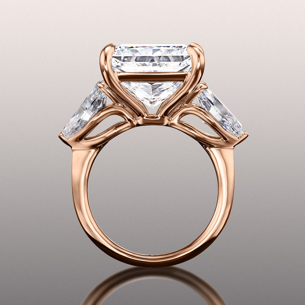Princess Cut The Degas Ring with Lab Grown Diamond in 14KT Rose Gold view 4

