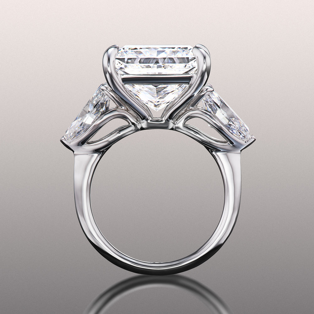 Princess Cut The Degas Ring with Lab Grown Diamond in 14KT White Gold view 4
