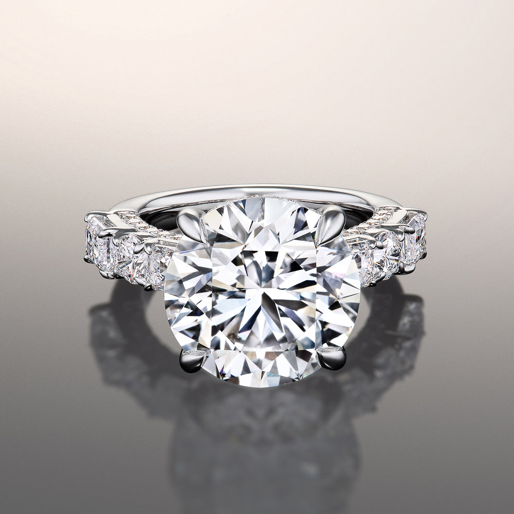 Round Cut The Rockwell Ring with Lab Grown Diamond in 14KT White Gold view 1
