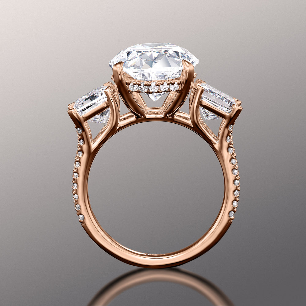 Oval Cut The Giotto Ring with Lab Grown Diamond in 14KT Rose Gold view 4
