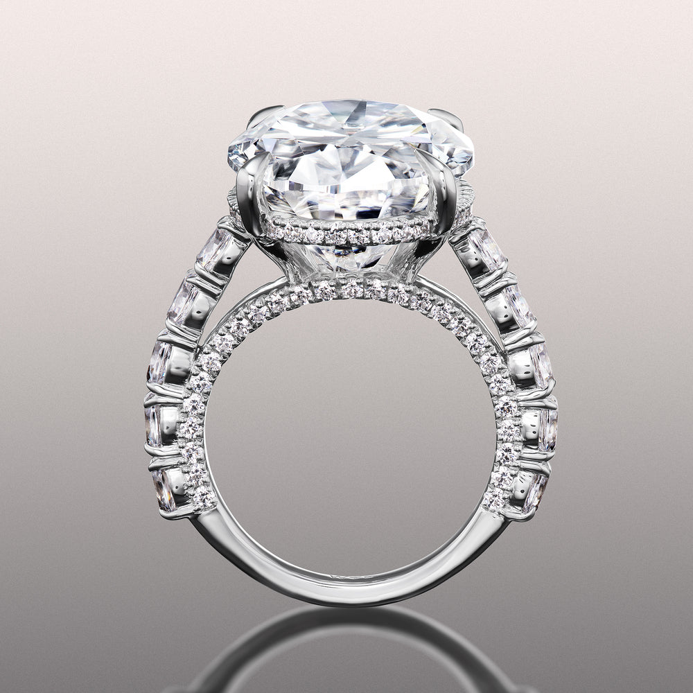 Oval Cut The Klimt Ring with Lab Grown Diamond in 14KT White Gold view 4
