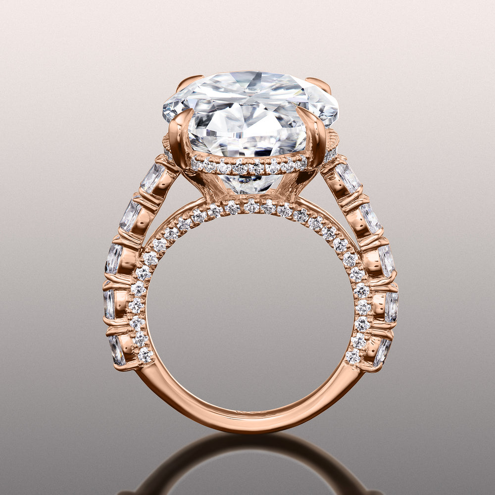 Oval Cut The Klimt Ring with Lab Grown Diamond in 14KT Rose Gold view 4
