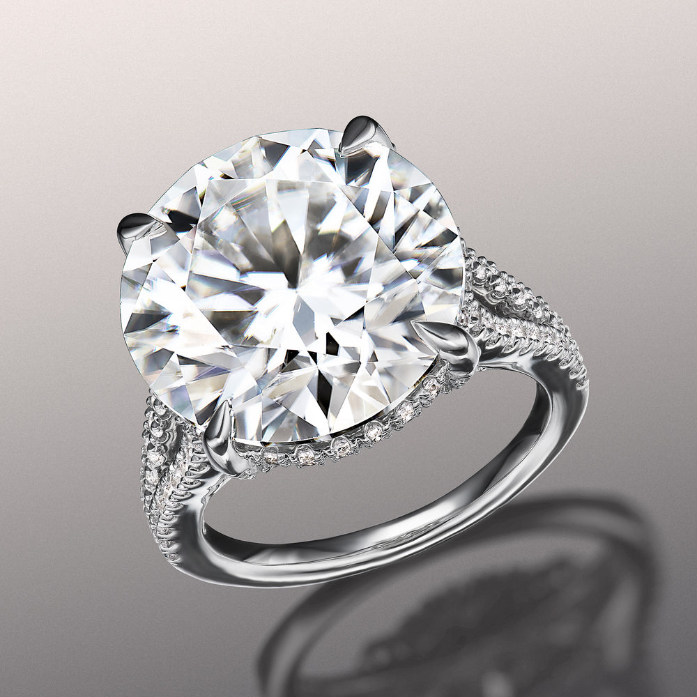 The Signac Ring with Round Cut Diamond in 14KT Platinum view 3
