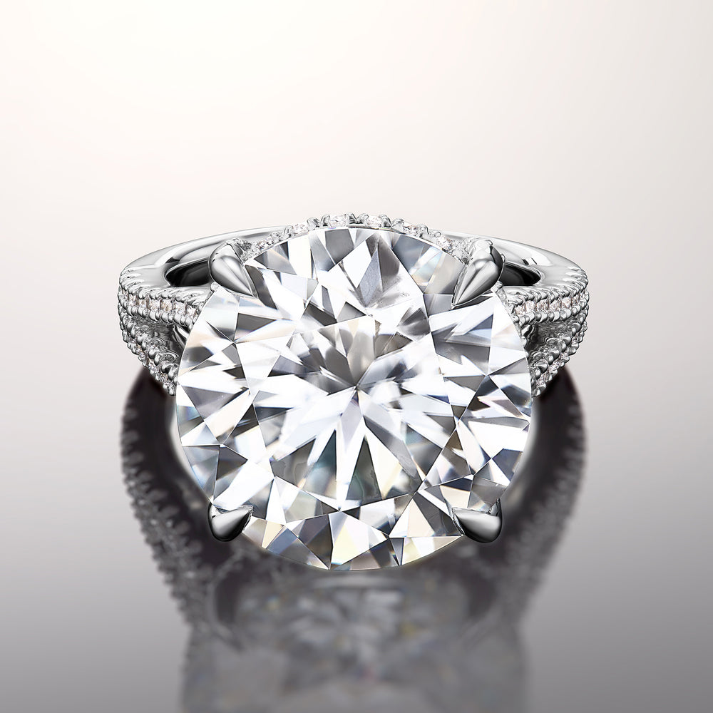 The Signac Ring with Round Cut Diamond in 14KT Platinum view 1

