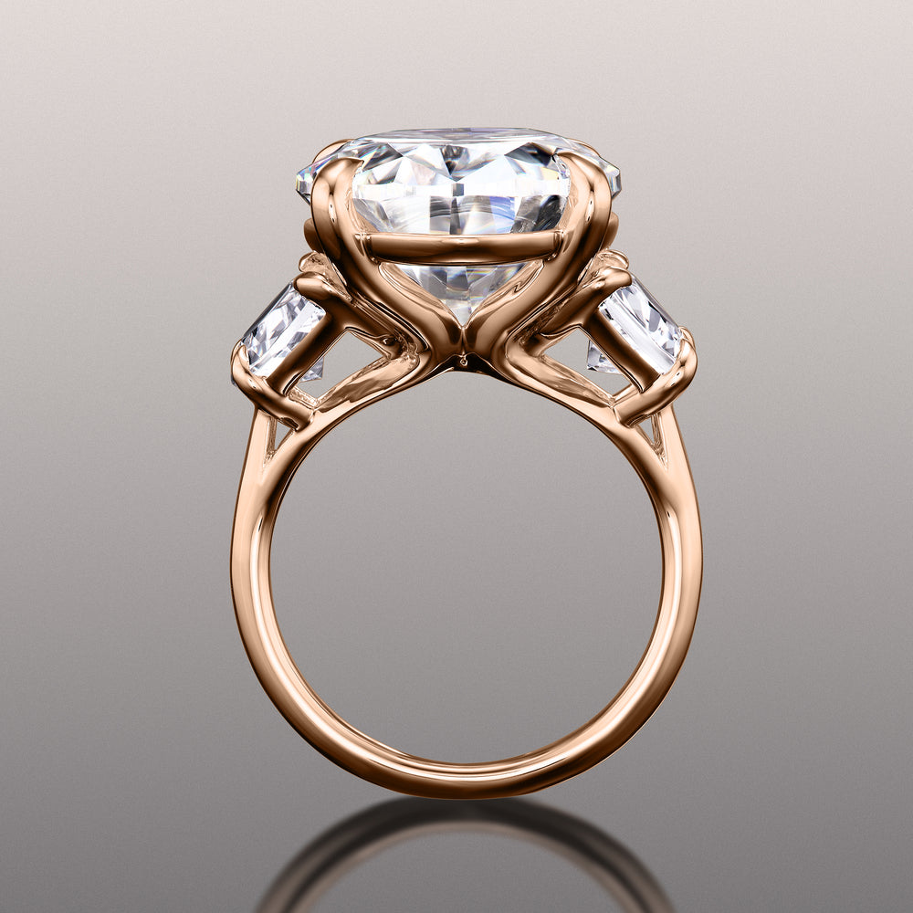 Oval Cut The Cézanne Ring with Lab Grown Diamond in 14KT Rose Gold view 4

