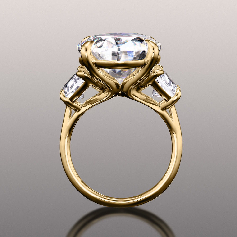 Oval Cut The Cézanne Ring with Lab Grown Diamond in 14KT Yellow Gold view 4
