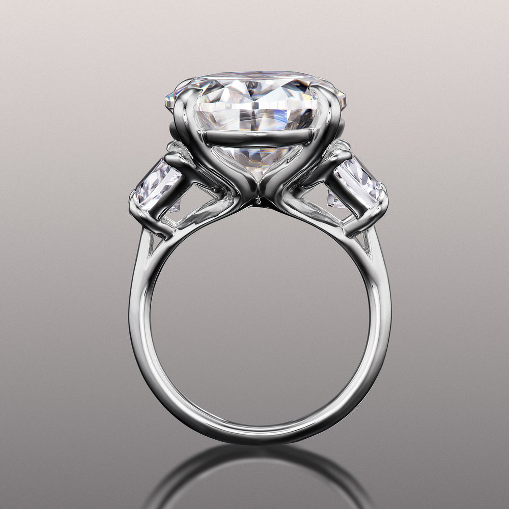 Oval Cut The Cézanne Ring with Lab Grown Diamond in 14KT White Gold view 4
