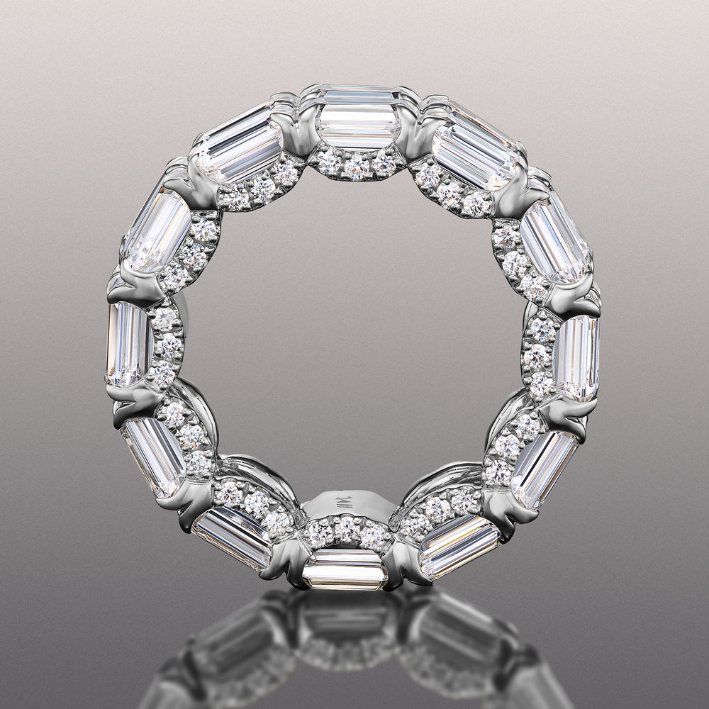 The Twombly Eternity Ring with Platinum / Lab / 14 3/4 Cut Diamond in 14KT Platinum / Lab / 14 3/4 view 4
