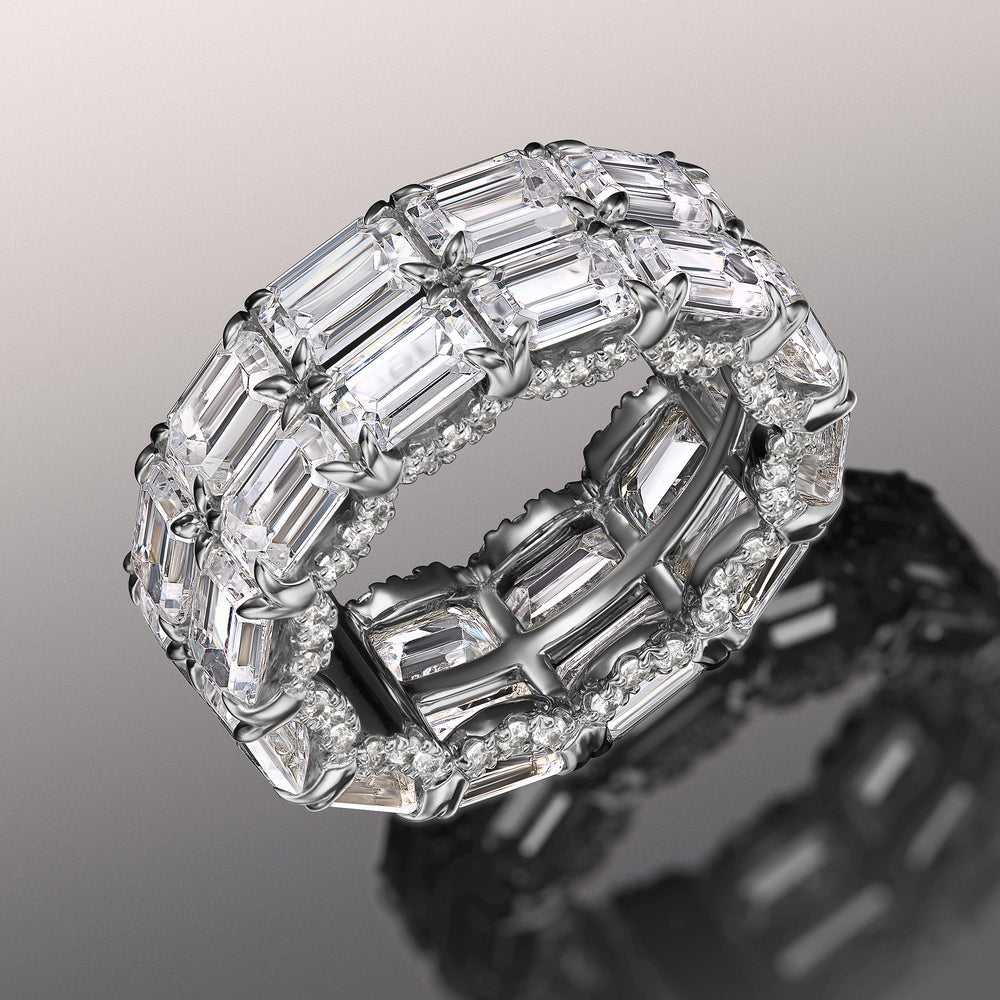 The Twombly Eternity Ring with Platinum / Lab / 14 3/4 Cut Diamond in 14KT Platinum / Lab / 14 3/4 view 3

