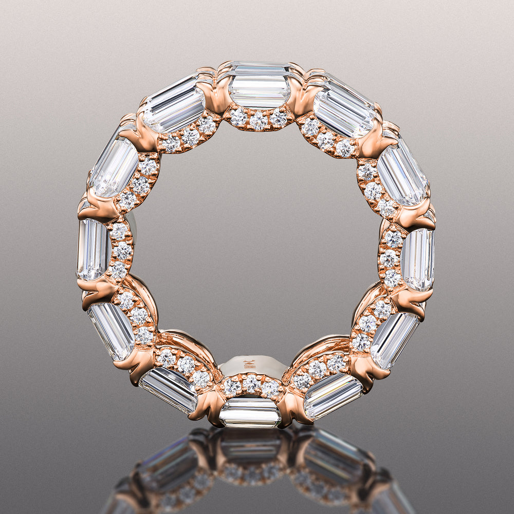 The Twombly Eternity Ring with 18KT Rose Gold / Lab / 14 3/4 Cut Diamond in 14KT Rose Gold / Lab / 14 3/4 view 4
