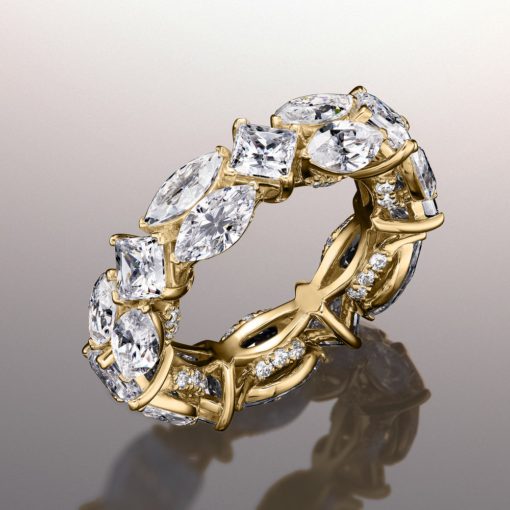 The Renoir Eternity Ring with 18KT Yellow Gold / Lab / 8 3/8 Cut Diamond in 14KT Yellow Gold / Lab / 8 3/8 view 3
