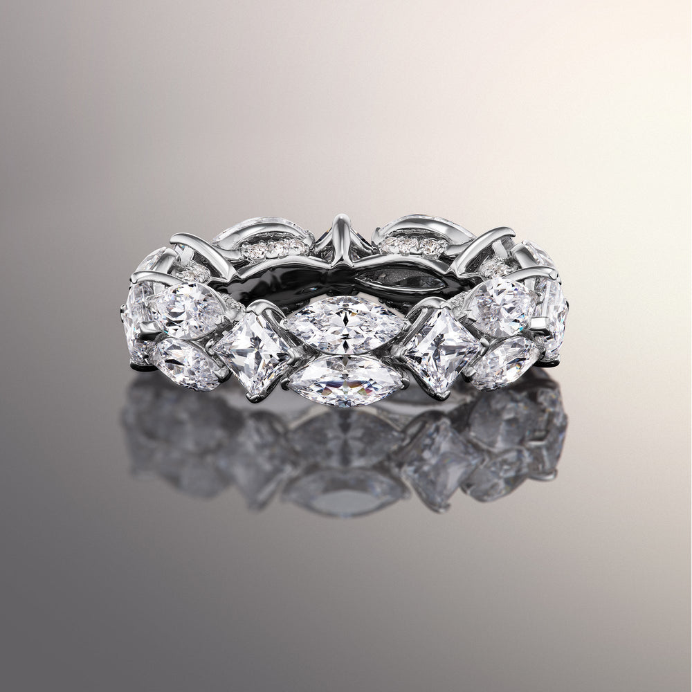 The Renoir Eternity Ring with Platinum / Lab / 8 3/8 Cut Diamond in 14KT Platinum / Lab / 8 3/8 view 1
