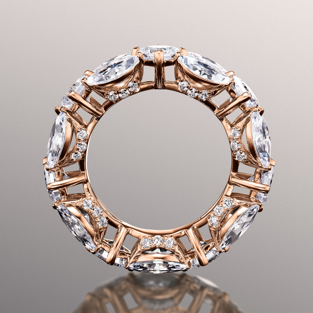 The Renoir Eternity Ring with 18KT Rose Gold / Lab / 8 3/8 Cut Diamond in 14KT Rose Gold / Lab / 8 3/8 view 4
