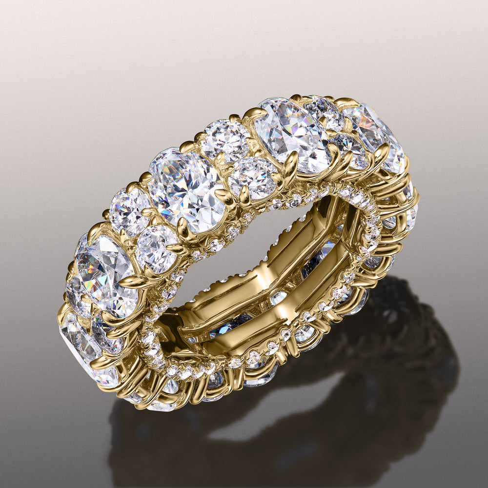 The Kusama Eternity Ring with 18KT Yellow Gold / Lab / 9 1/2 Cut Diamond in 14KT Yellow Gold / Lab / 9 1/2 view 3
