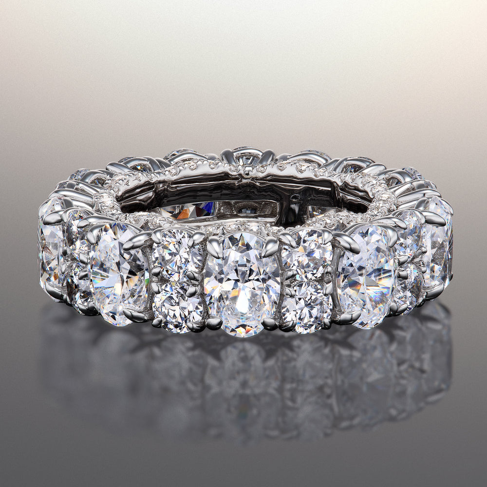 The Kusama Eternity Ring with Platinum / Lab / 9 1/2 Cut Diamond in 14KT Platinum / Lab / 9 1/2 view 1
