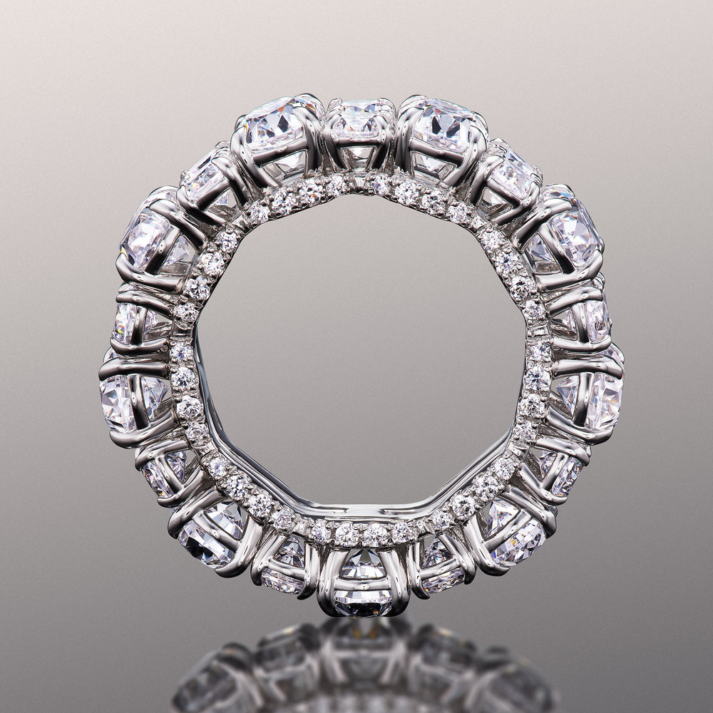 The Kusama Eternity Ring with Platinum / Lab / 9 1/2 Cut Diamond in 14KT Platinum / Lab / 9 1/2 view 4
