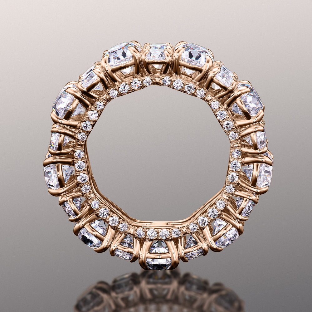 The Kusama Eternity Ring with 18KT Rose Gold / Lab / 9 1/2 Cut Diamond in 14KT Rose Gold / Lab / 9 1/2 view 4
